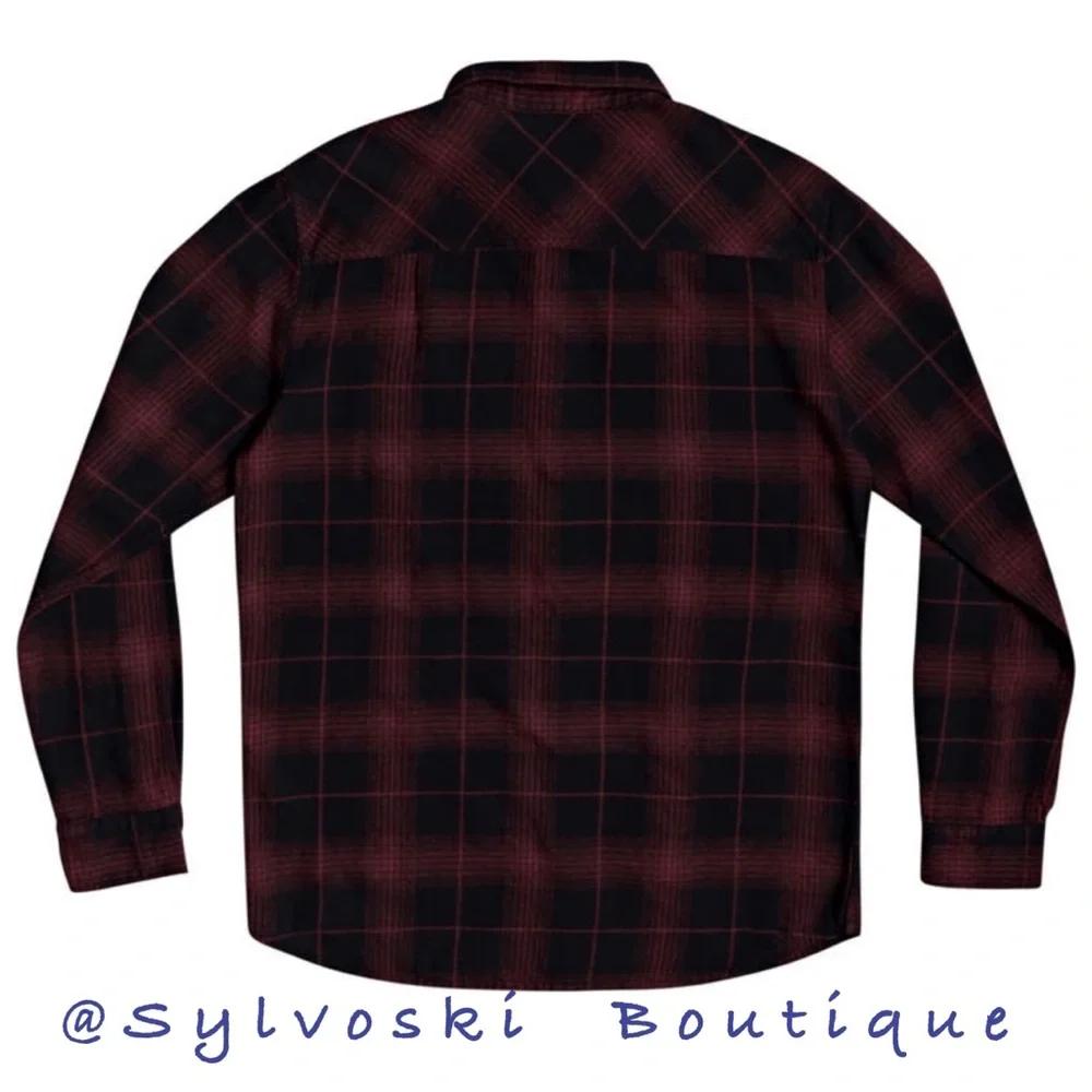 🔥Quiksilver Shadow Swells Long Sleeve Shirt NWT - Picture 6 of 8